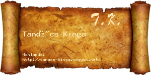 Tanács Kinga névjegykártya