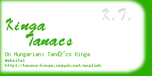 kinga tanacs business card